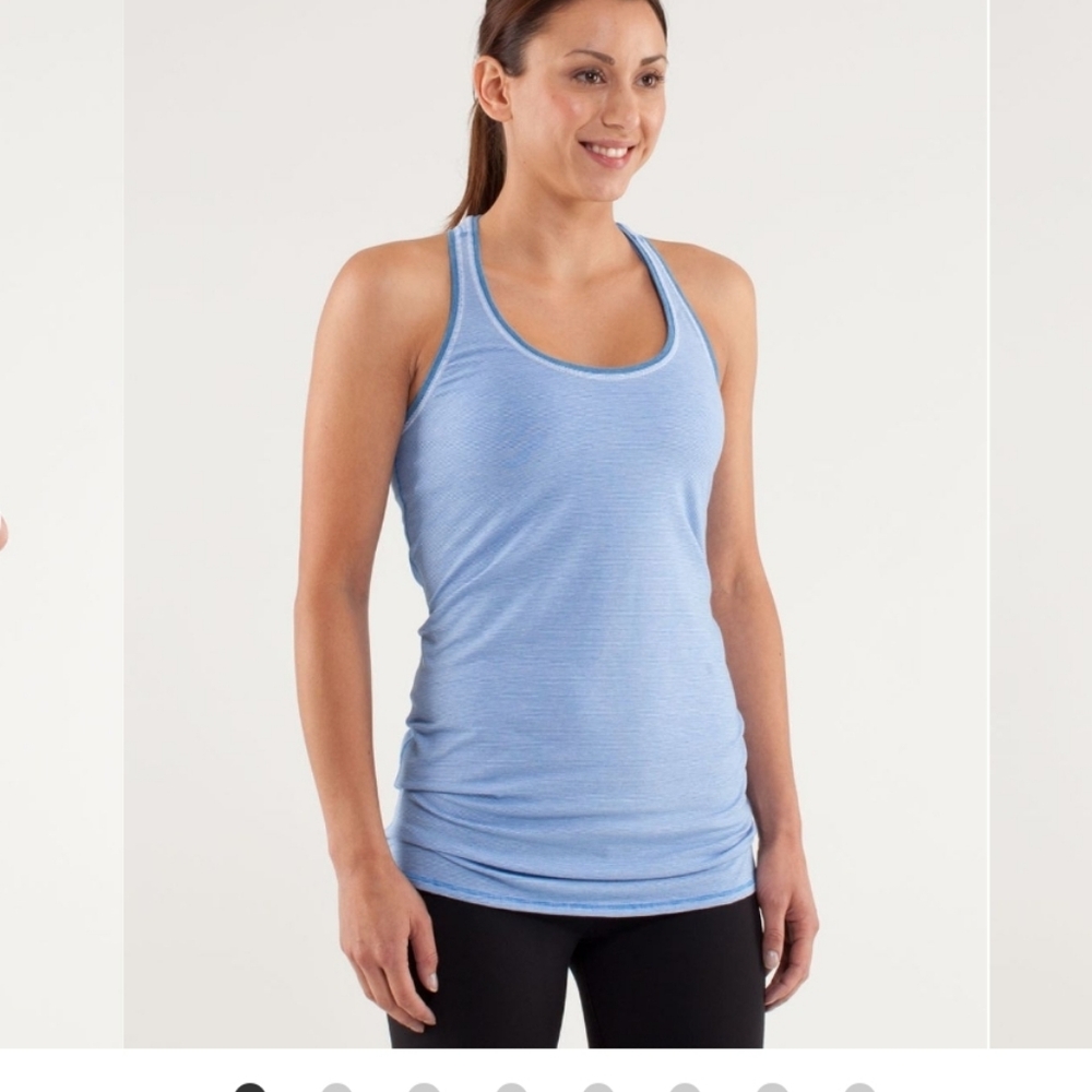 lululemon athletica Every Yogi Tank — Porcelaine Blue/white Stripe